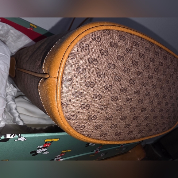 Gucci X Mickey Mouse | Brown and Tan Bucket Bag | LIMITED EDITION 🔥 - Picture 9 of 13